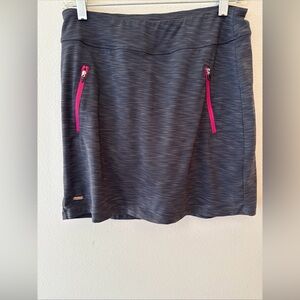 NVO Gray Skort with Pink Zipper Accents